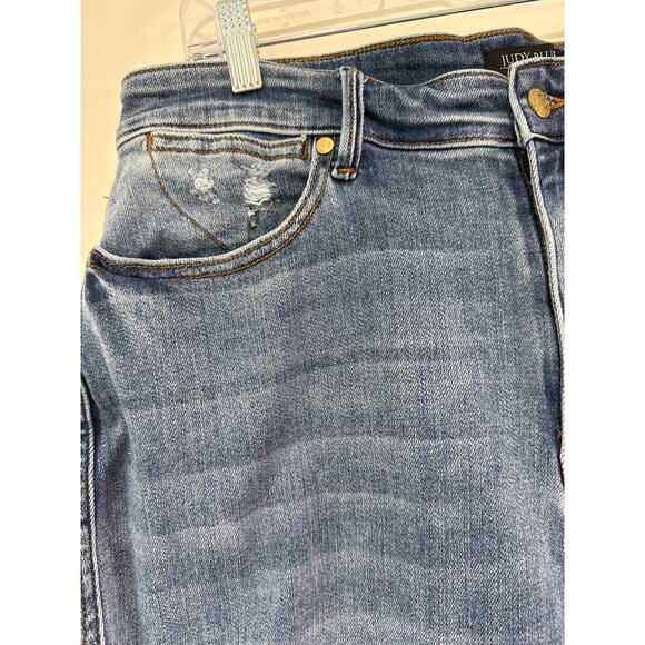 Judy Blue Parkersburg Mid Rise Dad Straight Jeans Size 16 W Stretchy Casual Boho - Picture 5 of 11